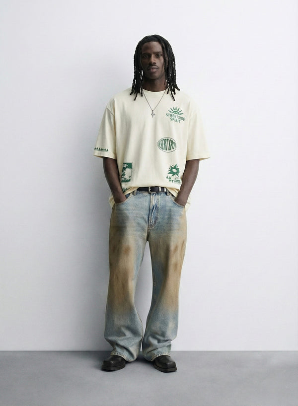 Streetside Spirit Oversized Graphic T-Shirt for Men