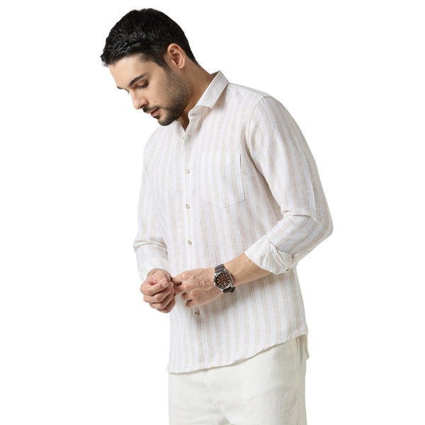 The Riviera Stripe Linen-Blend Shirt